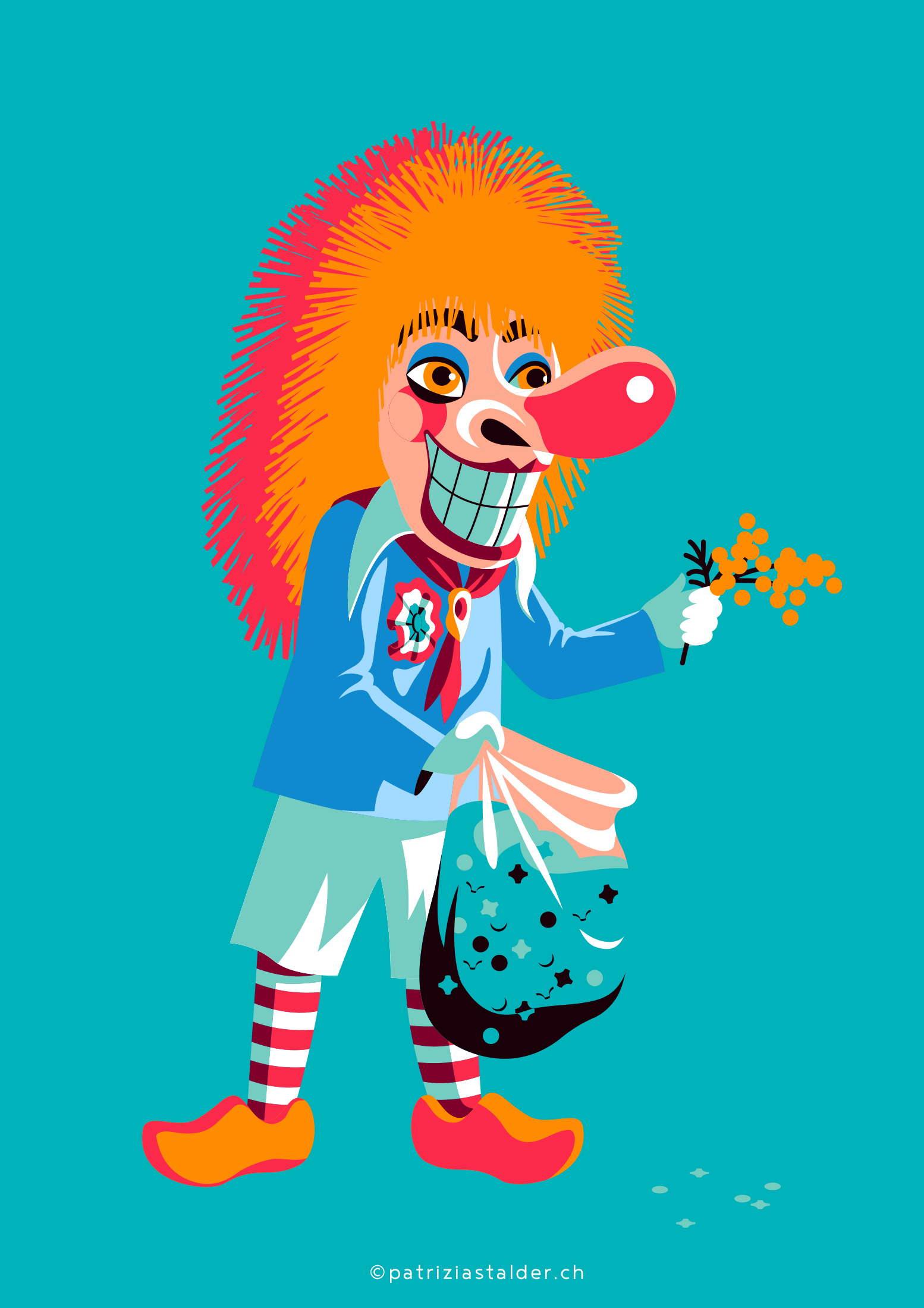 Offiziells, Basler Fasnacht, Caracter Design, Illustration, Cover Design, Vektor Illustration, Illustratorin, Basel, Schweiz